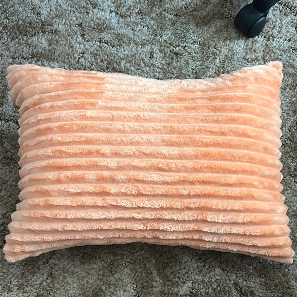 Target Peachy Orange Ribbed Accent Pillow